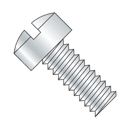 #8-32 X 3/8 In Slotted Fillister Machine Screw, Zinc Plated Steel, 12000 PK